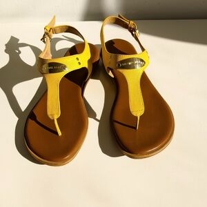 Michael Kors Yellow Leather Sandals